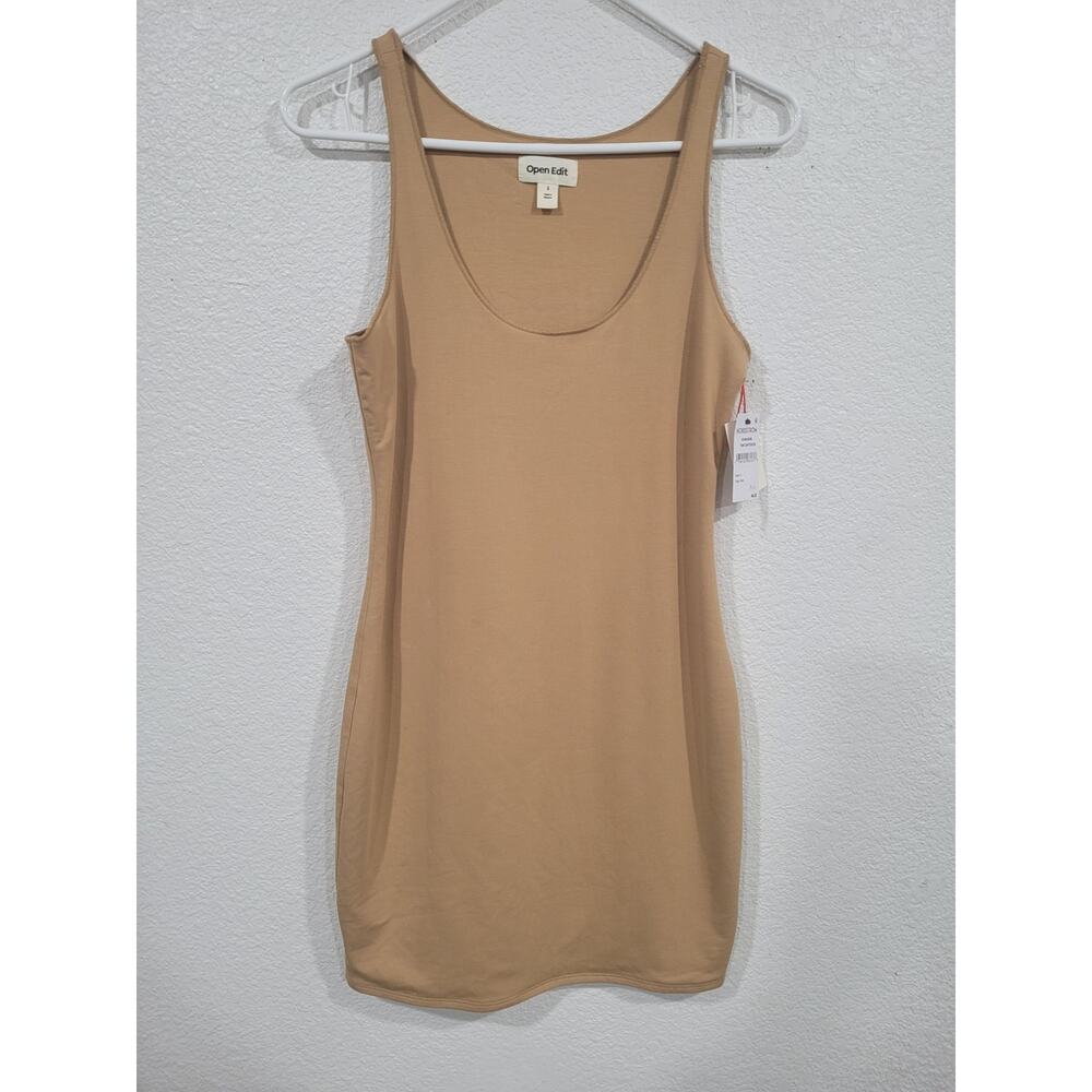 Open Edit Women's Tan Body Con Tank Dress size Small #14